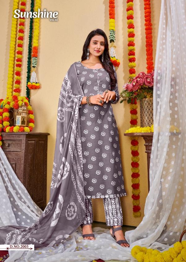 skt sunshine vol 2 cotton magic designer dress material